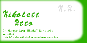nikolett utto business card